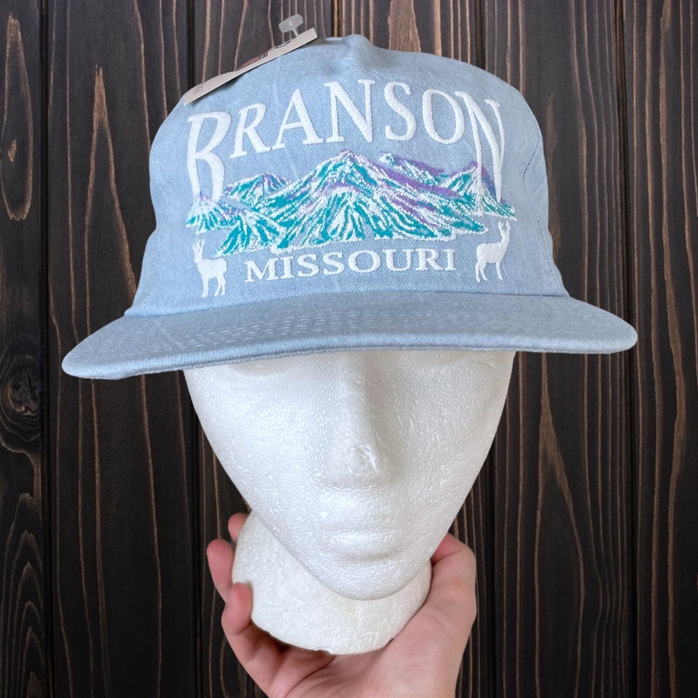 Vintage 90's NEW Made in USA Branson Missouri Strapback hat